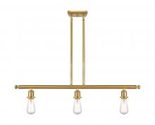  516-3I-SG - Bare Bulb - 3 Light - 36 inch - Satin Gold - Cord hung - Island Light