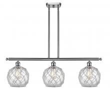 Innovations Lighting 516-3I-SN-G122-8RW - Farmhouse Rope - 3 Light - 36 inch - Brushed Satin Nickel - Cord hung - Island Light