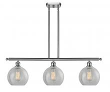  516-3I-SN-G125-8 - Athens - 3 Light - 36 inch - Brushed Satin Nickel - Cord hung - Island Light