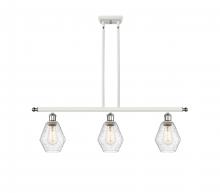  516-3I-WPC-G654-6 - Cindyrella - 3 Light - 36 inch - White Polished Chrome - Cord hung - Island Light