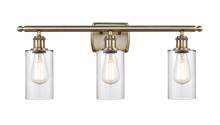  516-3W-AB-G802 - Clymer - 3 Light - 24 inch - Antique Brass - Bath Vanity Light