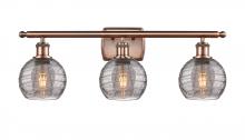 Innovations Lighting 516-3W-AC-G1213-6SM - Athens Deco Swirl - 3 Light - 26 inch - Antique Copper - Bath Vanity Light