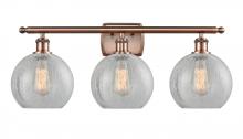 Innovations Lighting 516-3W-AC-G125-8 - Athens - 3 Light - 28 inch - Antique Copper - Bath Vanity Light