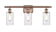  516-3W-AC-G802 - Clymer - 3 Light - 24 inch - Antique Copper - Bath Vanity Light