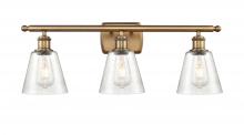  516-3W-BB-G454 - Caton - 3 Light - 25 inch - Brushed Brass - Bath Vanity Light