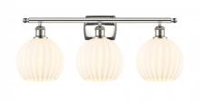 Innovations Lighting 516-3W-PN-G1217-8WV - White Venetian - 3 Light - 28 inch - Polished Nickel - Bath Vanity Light