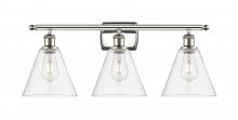  516-3W-PN-GBC-82 - Berkshire - 3 Light - 28 inch - Polished Nickel - Bath Vanity Light