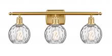 Innovations Lighting 516-3W-SG-G1215-6 - Athens Water Glass - 3 Light - 26 inch - Satin Gold - Bath Vanity Light