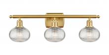 Innovations Lighting 516-3W-SG-G555-6CL - Ithaca - 3 Light - 26 inch - Satin Gold - Bath Vanity Light