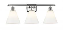 Innovations Lighting 516-3W-SN-GBC-81 - Berkshire - 3 Light - 28 inch - Brushed Satin Nickel - Bath Vanity Light