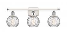 Innovations Lighting 516-3W-WPC-G1215-6 - Athens Water Glass - 3 Light - 26 inch - White Polished Chrome - Bath Vanity Light