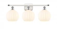 Innovations Lighting 516-3W-WPC-G1217-8WV - White Venetian - 3 Light - 28 inch - White Polished Chrome - Bath Vanity Light