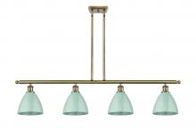  516-4I-AB-MBD-75-SF - Plymouth - 4 Light - 48 inch - Antique Brass - Cord hung - Island Light