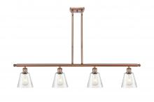  516-4I-AC-G454 - Caton - 4 Light - 48 inch - Antique Copper - Cord hung - Island Light