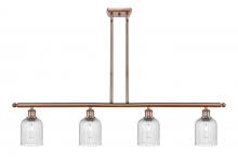  516-4I-AC-G559-5SDY - Bridal Veil - 4 Light - 48 inch - Antique Copper - Cord hung - Island Light