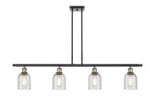  516-4I-BAB-G259 - Caledonia - 4 Light - 48 inch - Black Antique Brass - Cord hung - Island Light