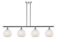 Innovations Lighting 516-4I-PC-G1216-8WM - White Mouchette - 4 Light - 48 inch - Polished Chrome - Stem Hung - Island Light