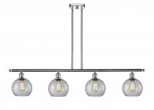 Innovations Lighting 516-4I-PC-G122C-8CL - Athens - 4 Light - 48 inch - Polished Chrome - Cord hung - Island Light