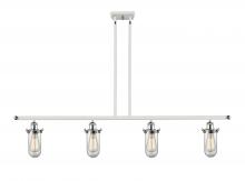 Innovations Lighting 516-4I-WPC-CE231-CL - Kingsbury - 4 Light - 48 inch - White Polished Chrome - Cord hung - Island Light