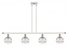  516-4I-WPC-G556-6CL - Rochester - 4 Light - 48 inch - White Polished Chrome - Cord hung - Island Light