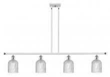  516-4I-WPC-G559-5CL - Bridal Veil - 4 Light - 48 inch - White Polished Chrome - Cord hung - Island Light