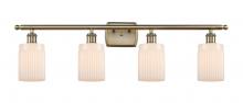  516-4W-AB-G341 - Hadley - 4 Light - 35 inch - Antique Brass - Bath Vanity Light