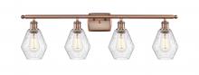  516-4W-AC-G654-6-LED - Cindyrella - 4 Light - 36 inch - Antique Copper - Bath Vanity Light