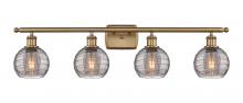 Innovations Lighting 516-4W-BB-G1213-6SM - Athens Deco Swirl - 4 Light - 36 inch - Brushed Brass - Bath Vanity Light