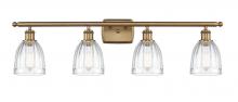  516-4W-BB-G442 - Brookfield - 4 Light - 36 inch - Brushed Brass - Bath Vanity Light