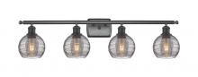 Innovations Lighting 516-4W-BK-G1213-6SM - Athens Deco Swirl - 4 Light - 36 inch - Matte Black - Bath Vanity Light