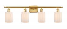  516-4W-SG-G341 - Hadley - 4 Light - 35 inch - Satin Gold - Bath Vanity Light