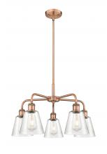 Innovations Lighting 516-5CR-AC-G454 - Caton - 5 Light - 23 inch - Antique Copper - Chandelier