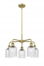  516-5CR-BB-G559-5SDY - Bridal Veil - 5 Light - 23 inch - Brushed Brass - Chandelier