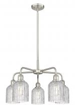  516-5CR-SN-G559-5CL - Bridal Veil - 5 Light - 23 inch - Satin Nickel - Chandelier