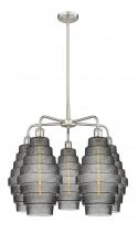  516-5CR-SN-G673-8 - Cascade - 5 Light - 26 inch - Satin Nickel - Chandelier