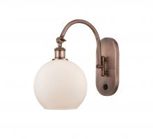  518-1W-AC-G121-8 - Athens - 1 Light - 8 inch - Antique Copper - Sconce