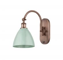  518-1W-AC-MBD-75-SF - Plymouth - 1 Light - 8 inch - Antique Copper - Sconce