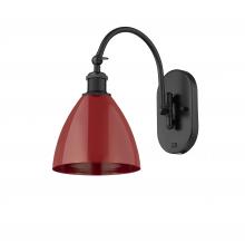  518-1W-BK-MBD-75-RD - Plymouth - 1 Light - 8 inch - Matte Black - Sconce