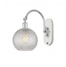  518-1W-WPC-G122C-8CL - Athens - 1 Light - 8 inch - White Polished Chrome - Sconce