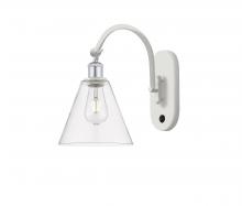 Innovations Lighting 518-1W-WPC-GBC-82 - Berkshire - 1 Light - 8 inch - White Polished Chrome - Sconce