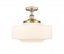 Innovations Lighting 616-1F-AB-G691-16 - Bridgeton - 1 Light - 16 inch - Antique Brass - Semi-Flush Mount