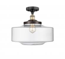  616-1F-BAB-G692-16 - Bridgeton - 1 Light - 12 inch - Black Antique Brass - Semi-Flush Mount