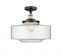  616-1F-BAB-G694-16 - Bridgeton - 1 Light - 12 inch - Black Antique Brass - Semi-Flush Mount