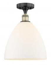 Innovations Lighting 616-1F-BAB-GBD-121 - Bristol - 1 Light - 12 inch - Black Antique Brass - Semi-Flush Mount