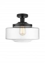 Innovations Lighting 616-1F-BK-G692-12 - Bridgeton - 1 Light - 12 inch - Matte Black - Semi-Flush Mount