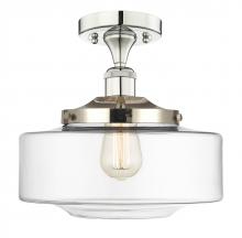 Innovations Lighting 616-1F-PN-G692-12 - Bridgeton - 1 Light - 12 inch - Polished Nickel - Semi-Flush Mount