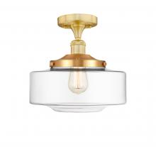 Innovations Lighting 616-1F-SG-G692-12 - Bridgeton - 1 Light - 12 inch - Satin Gold - Semi-Flush Mount