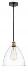  616-1P-BAB-GBD-122 - Bristol - 1 Light - 12 inch - Black Antique Brass - Cord hung - Mini Pendant