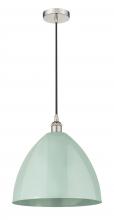  616-1P-PN-MBD-16-SF - Plymouth - 1 Light - 16 inch - Polished Nickel - Cord hung - Mini Pendant