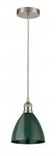 Innovations Lighting 616-1P-SN-MBD-75-GR-LED - Plymouth - 1 Light - 8 inch - Brushed Satin Nickel - Cord hung - Mini Pendant